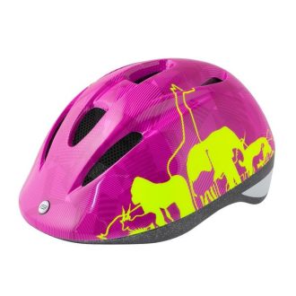   FORCE FUN ANIMALS kerékpáros sisak fluo-rózsaszín gyerek S (48-54)