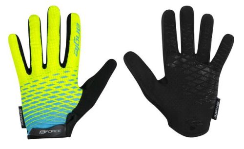 FORCE ANGLE MTB kerékpáros kesztyű fluo-kék S