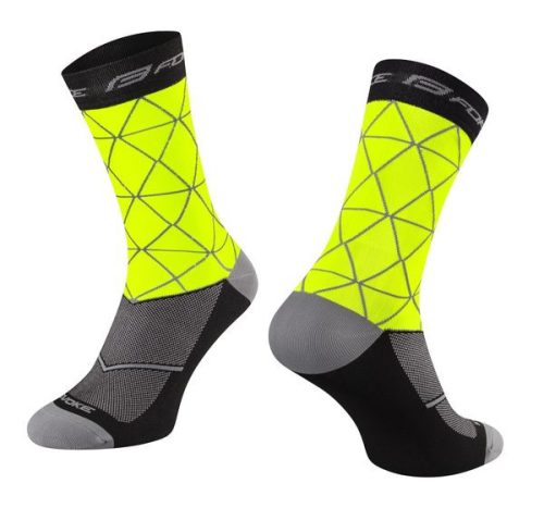 FORCE EVOKE sportzokni fluo-fekete S-M/36-41