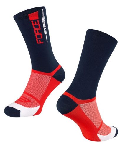 FORCE STAGE sportzokni sötétkék-piros L-XL (42-46)