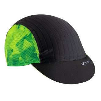 FORCE CORE kerékpáros sapka fekete-zöld S-M