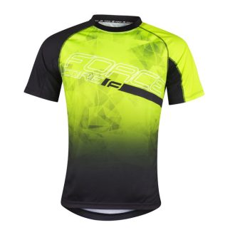FORCE MTB CORE kerékpáros felső fluo-fekete M