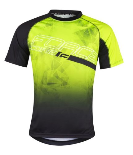 FORCE MTB CORE kerékpáros felső fluo-fekete M