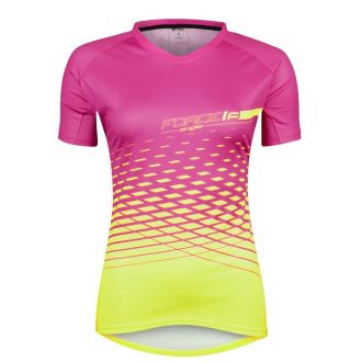 FORCE MTB ANGLE kerékpáros mez női rózsaszín-fluo S