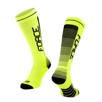FORCE COMPRESS kompressziós zokni fluo-fekete L-XL (42-47)