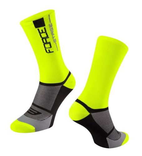 FORCE STAGE sportzokni fluo-fekete S-M (36-41)