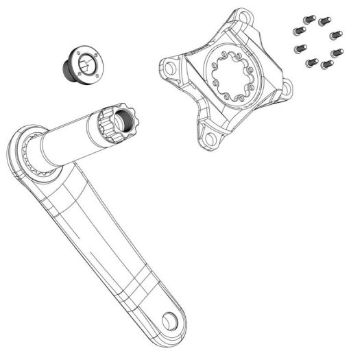 Sram M15/M22 tengelycsavar