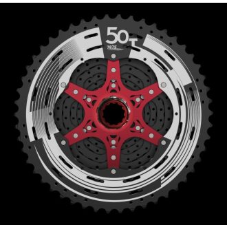   Sunrace CSMZ90 WA5 12 sebességes fogaskeréksor [fekete-piros, 11-50]