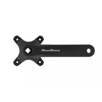   Sunrace FCM800 négyszögtengelyes hajtómű lánckerék nélkül [fekete, 175 mm]