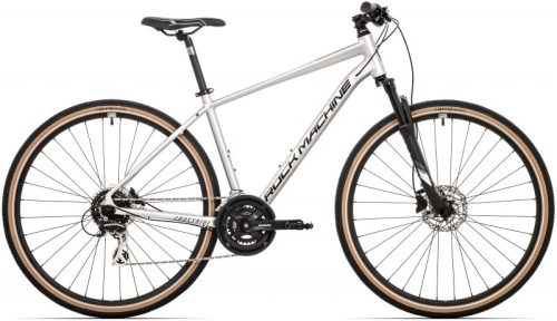 Rock Machine Crossride 300 cross kerékpár [22" (XL), fényes ezüst/fekete]