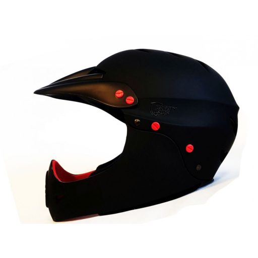 Safety Labs Stamina fullface kerékpáros sisak [matt fekete-piros, 55-58 cm (M)]