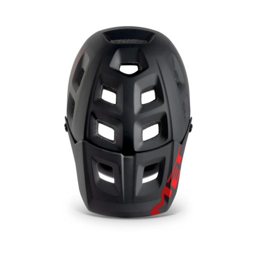 MET Terranova kerékpáros sisak [matt fekete-fényes piros, 56-58 cm (M)]