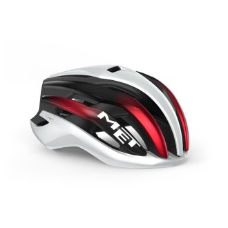   MET Trenta Mips kerékpáros sisak [fényes fehér-fekete-piros, 56-58 cm (M)]