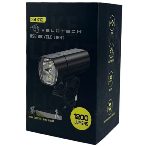 Első lámpa USB Velotech Pro 1200L