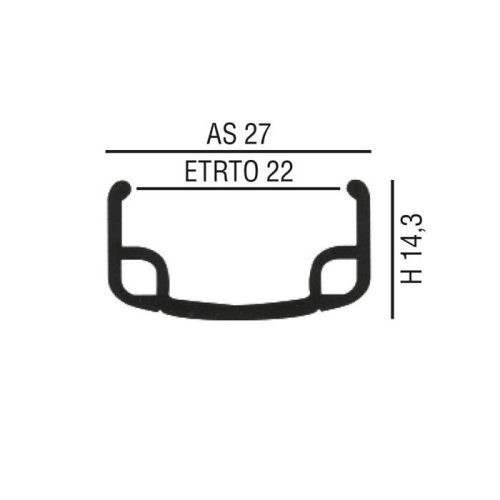 Abroncs 20" (406) 36H alu szimpla ezüst AN