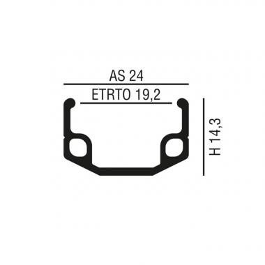 Abroncs 26" (559) 36H alu szimpla ezüst SI