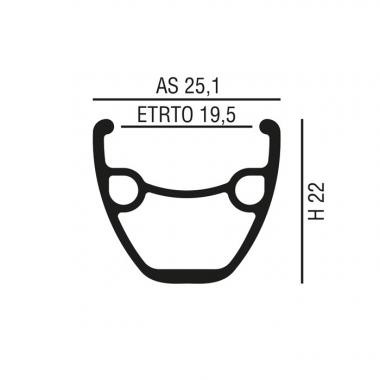 Abroncs 26" (559) 32H alu df, fekete P,DISK szege,