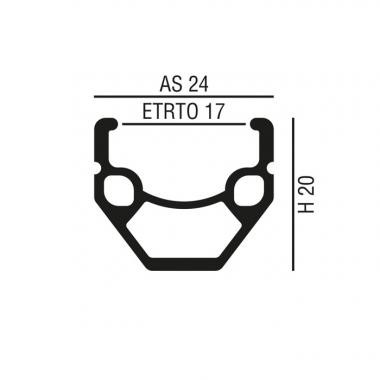 Abroncs 27,5" (584) 32H alu df, fekete V3 V-fék