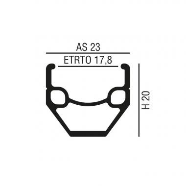 Abroncs 28" (622) 36H alu df, ezüst V3IT V-fék