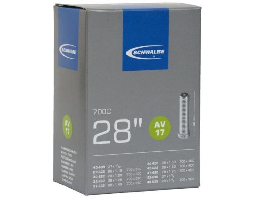 Belső gumi 28X1,10-1,75 (622/630/635) SCHWALBE AV17 - 40MM DOBOZOS