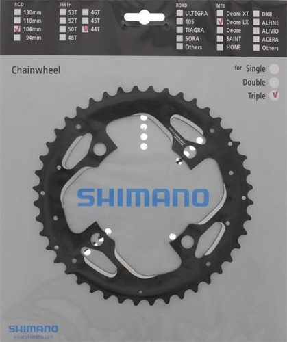 Lánckerék 44F Shimano FCT671 fekete 3x10 PDC 104mm