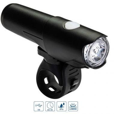 Lámpa első VeloGo 1×8W led USB 800 Lumen aluminiu