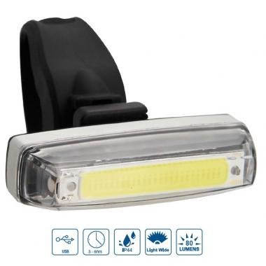 Villogó első VeloGo USB 80 Lumen (COB) led