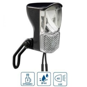 Lámpa első VeloGo agydinamós 1×3W led 90 Lumen