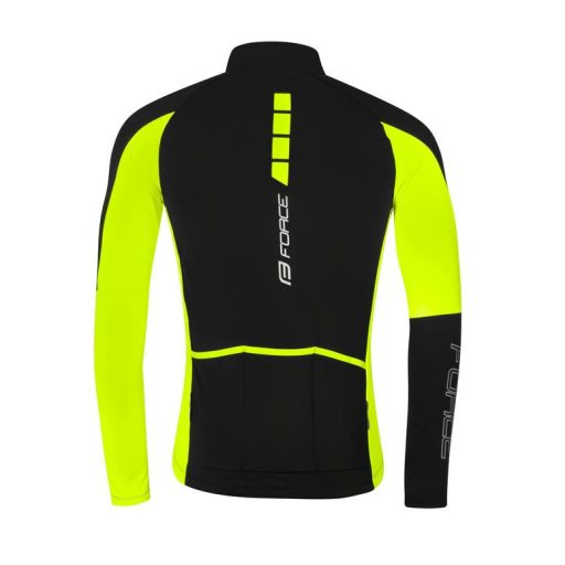 FORCE ZORO kerékpáros felsó thermo fekete-fluo M