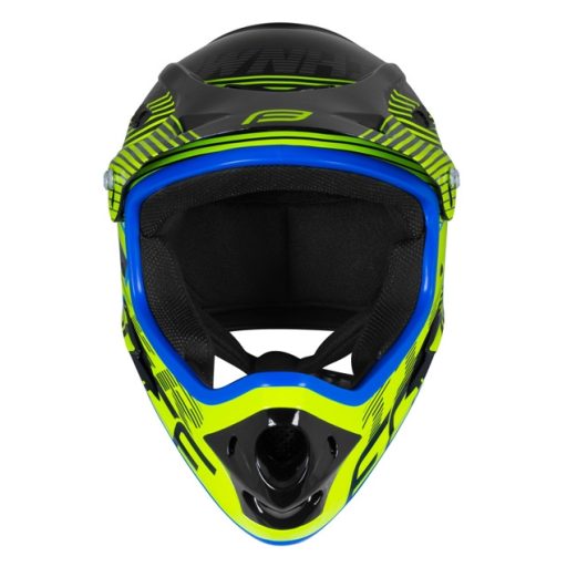 FORCE TIGER downhill sisak fekete-fluo-kék L-XL (59-61)