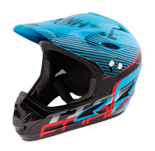 FORCE TIGER downhill sisak matt kék-fekete-piros S-M (57-58)