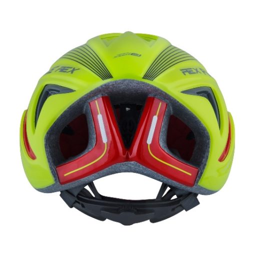 FORCE REX kerékpáros sisak fluo-piros M-L (58-61)