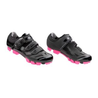   FORCE TURBO LADY MTB kerékpáros cipő fekete-rózsaszín 36