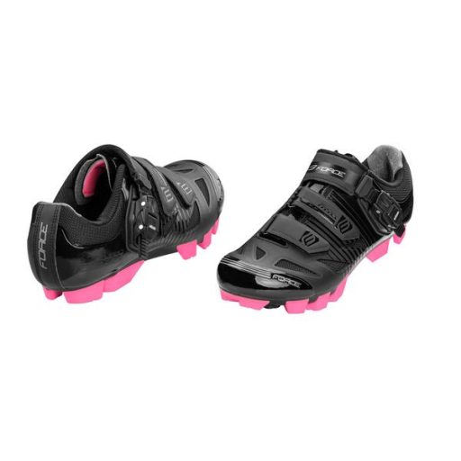 FORCE TURBO LADY MTB kerékpáros cipő fekete-rózsaszín 36