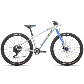   Rock Machine Thunder 27 HD LTD 27.5"-os junior kerékpár [13.5" (XS), fényes ezüst/kék/fekete]
