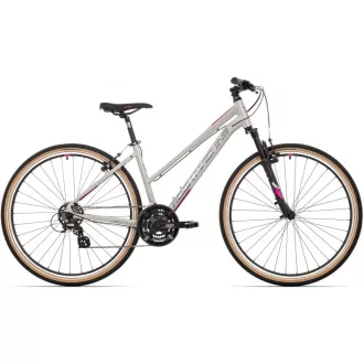   Rock Machine Crossride 100 Lady cross kerékpár [19" (L), fényes világosszürke/szürke/pink]