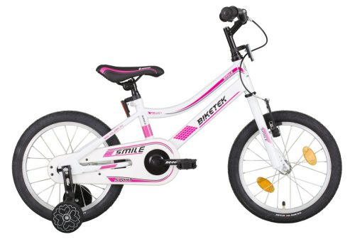 Koliken 16" BIKETEK SMILE KERÉKPÁR FEHÉR-PINK