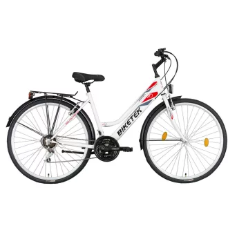   KOLIKEN 28" BIKETEK MAXWELL KERÉKPÁR NŐI FEHÉR VÁLTÓS TREKKING