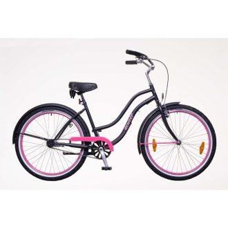   Neuzer Cruiser Sunset Kontrás 26" női matt fekete/magenta