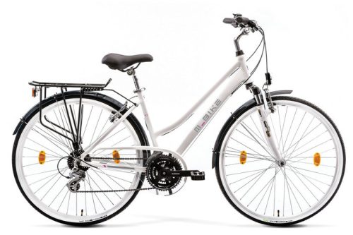 KRP M-BIKE T_BIKE 9.2 NŐI,SELYEM FEHÉR/VILÁGOSRÓZSASZÍN, 45cm, 28