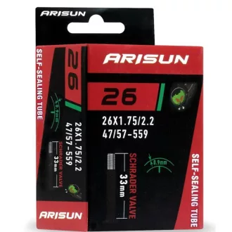   Tömlõ 47/57-559 26x1,75/2,20 AV33mm Self Sealing Arisun defektgátló folyadékkal töltött kerékpár tömlõ
