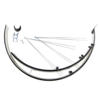   Sárvédő BIKEFUN MTB alu-plastic fekete-ezüst-fekete - OR58B-S-B
